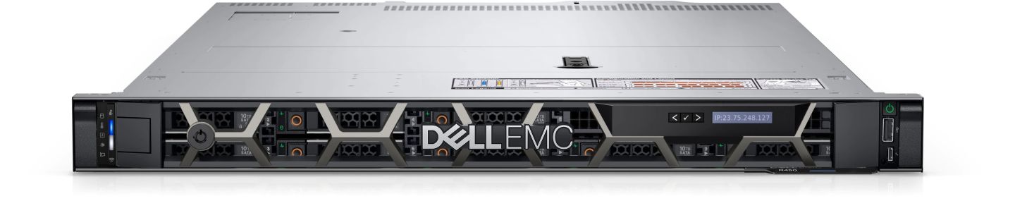 Dell PowerEdge R450 Rack Server,Intel Xeon 4310 2.1GHz(12C/24T),16GB RDIMM 3200MT/s,2TB 7.2K HDD(4x3.5