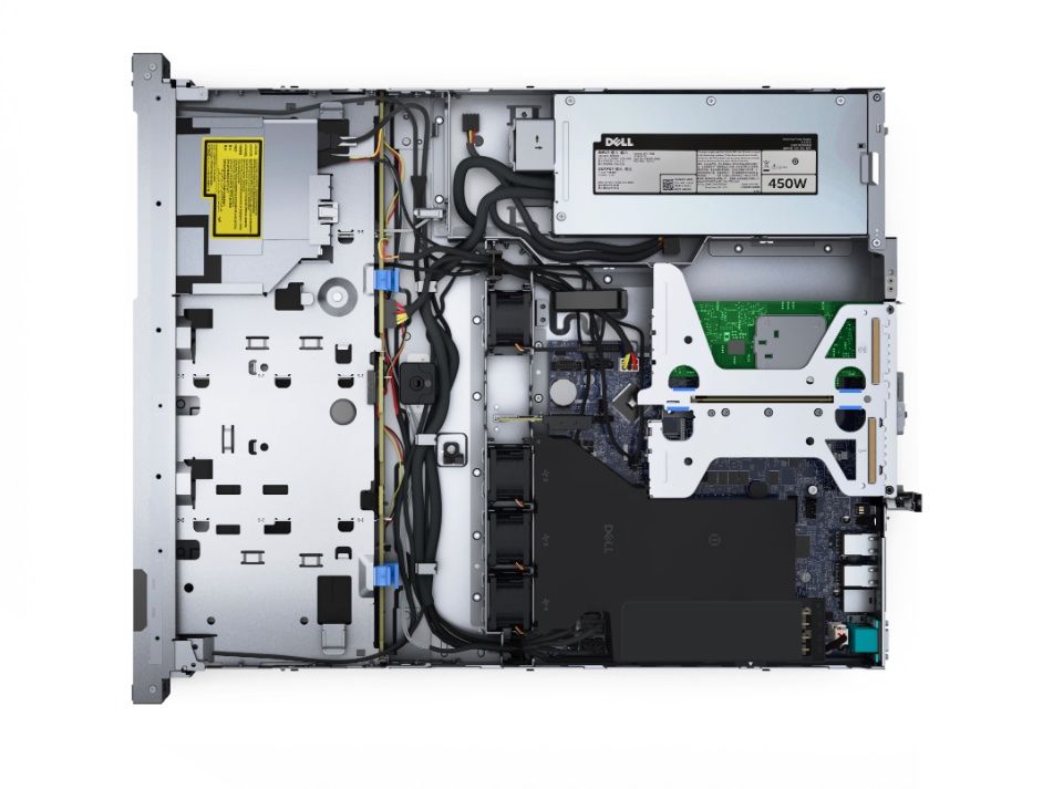 Dell PowerEdge R250 Rack Server,Intel Xeon E-2314 2.8GHz(4C/4T),16GB UDIMM 3200MT/s,2TB 7.2K RPM SATA 6Gbps(up to 4x3.5