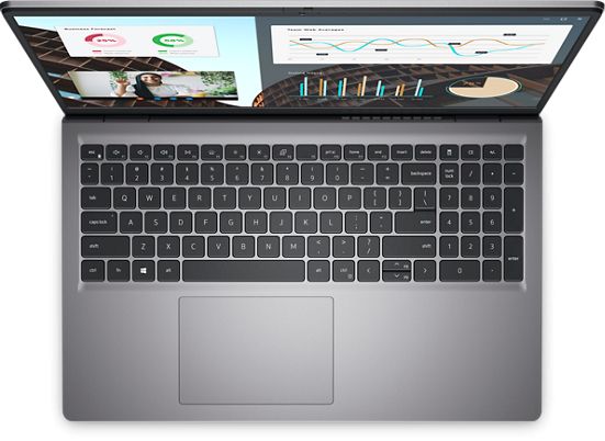 Laptop Dell Vostro 3530, 15.6 inch FHD (1920 x 1080) 120Hz 250 nits WVA Anti- Glare LED Backlit Narrow Border Display, Carbon Black Palmrest without Finger Print Reader, 13th Generation Intel Core i3-1305U (10 MB cache, 5 cores, 6 threads, up to 4.50 GHz), Intel(R) UHD Graphics with shared graphics_2