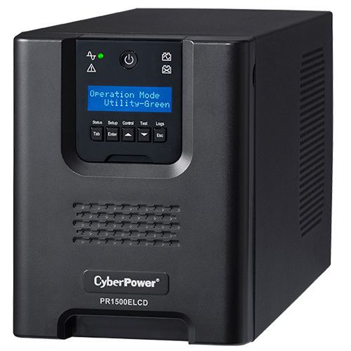 UPS CYBER POWER Line Int. cu Sinusoida Pura, LCD, tower,   1500VA/ 1350W, AVR, 8 x socket IEC, display LCD, 1 x baterie RBP0023, Backup 4 - 12 min, incarcare 8h, USB, RS232, GreenPower, serie PR 
