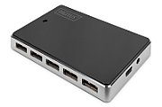 DIGITUS USB 2.0 10-Port Hub 10x USB A/F 1x USB mini incl. USB cable & power supply_2