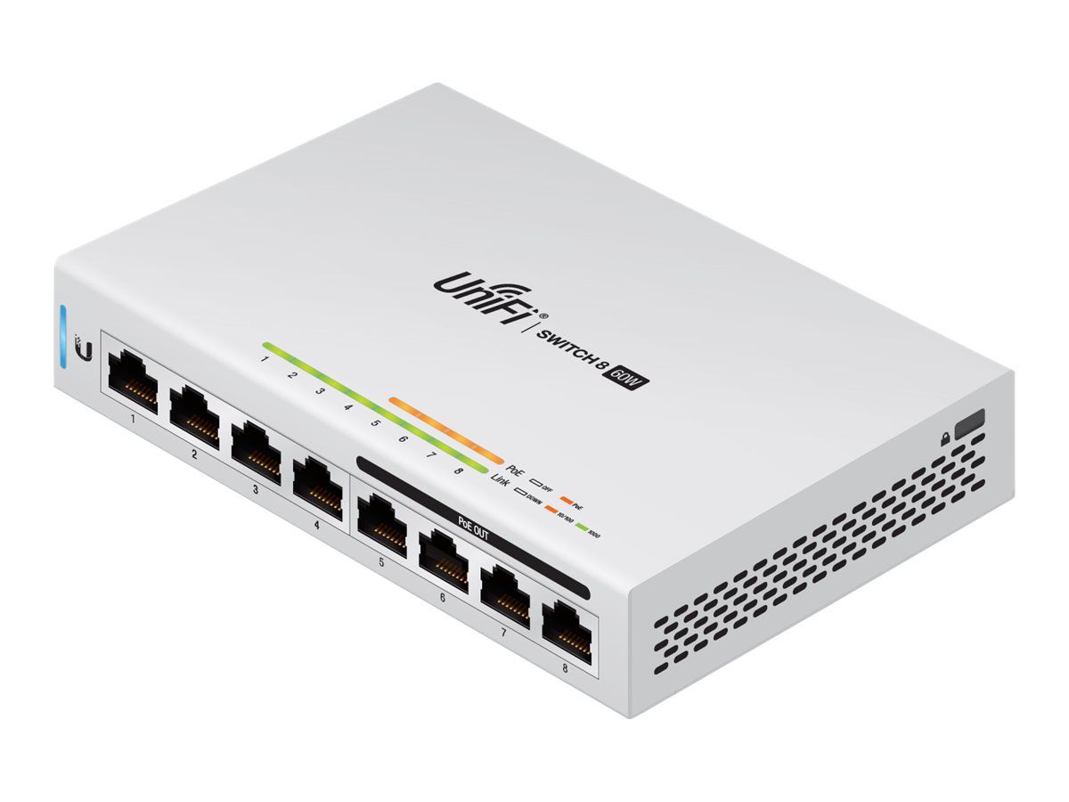 UBIQUITI US-8-60W 8-port Gigabit UniFi switch 4x PoE+/48V passive PoE out 60W_6