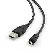 CABLU alimentare si date GEMBIRD, pt. smartphone, USB 2.0 (T) la Mini-USB 2.0 (T), 1.8m, conectori auriti, negru, 