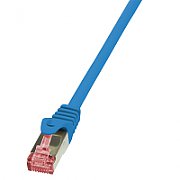 PATCH CORD S/FTP LOGILINK Cat6, LSZH, cupru, 0.25 m, albastru, AWG27, dublu ecranat 