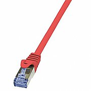 PATCH CORD S/FTP LOGILINK Cat6a, LSZH, cupru, 0.25 m, rosu, AWG26, dublu ecranat 