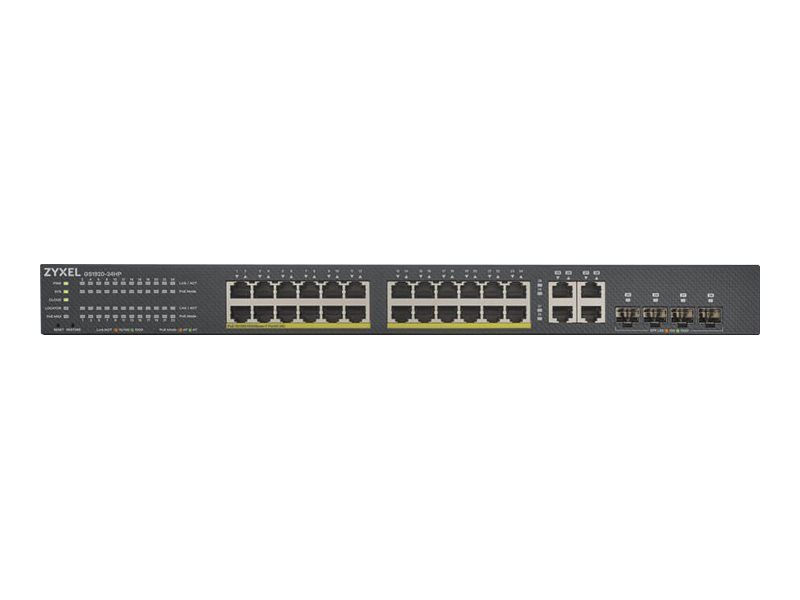 ZYXEL | GS192024HPV2-EU0101F|  GS1920-24HP V2 | Switch | Smart Managed | Layer 2 | POE | Rackmount | Porturi 24 Gigabit POE, 4 Gigabit RJ45/SFP | 375 W | Standalone/ Nebula Flex Cloud_2