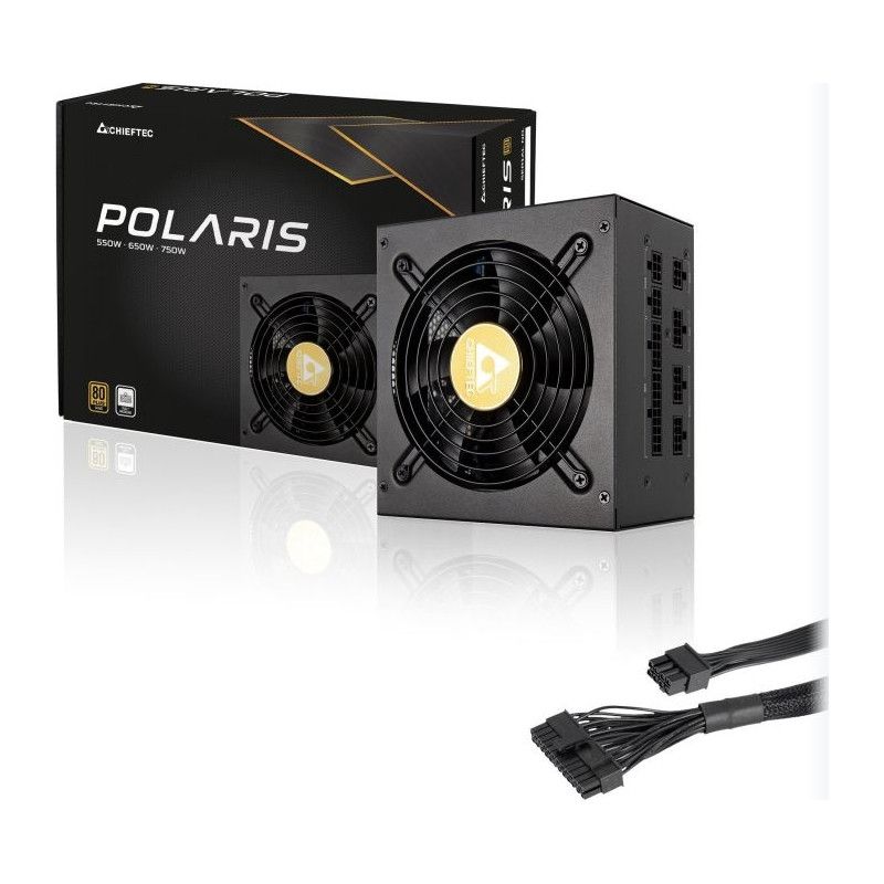 CHIEFTEC Polaris 550W certified 80Plus GOLD Full Modular ATX 12V 2.4 Active CFP with LLC converter half-bridge and DC-to-DC_3