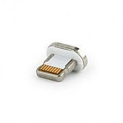 CAP MAGNETIC pt. cablu GEMBIRD, USB 2.0, Lightning (T), alb, 
