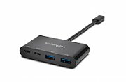 HUB extern KENSINGTON, porturi USB: USB 3.0 x 2, USB 3.1 Type C x 2, conectare prin USB 3.1 Type C, cablu 0.1 m, negru, 