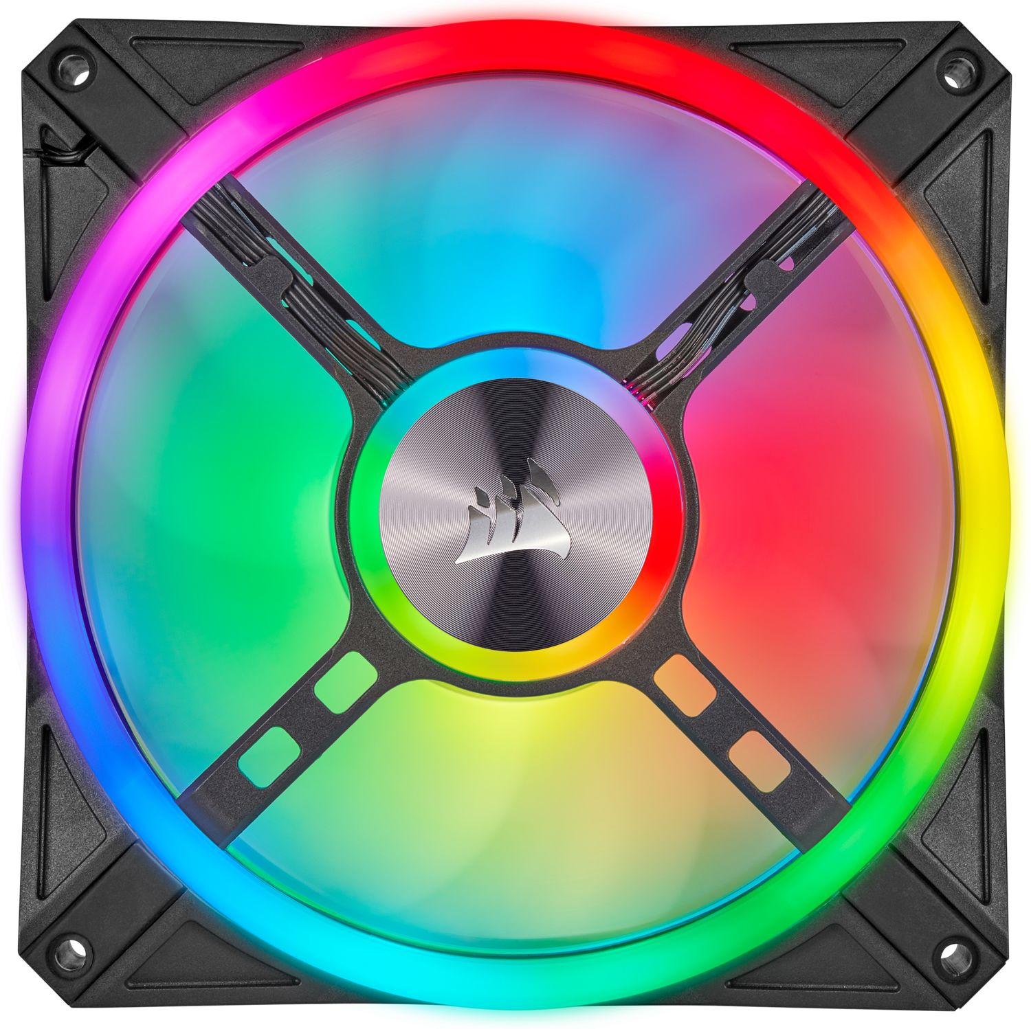 iCUE QL140 RGB 140mm PWM Dual Fan Kit with Lighting Node CORE_7