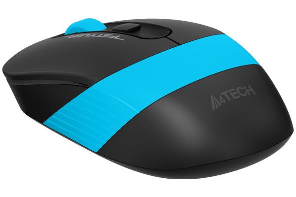 MOUSE A4tech, gaming, wireless, 2.4GHz, optic, 2000 dpi, butoane/scroll 4/1, buton selectare viteza, negru / albastru, 