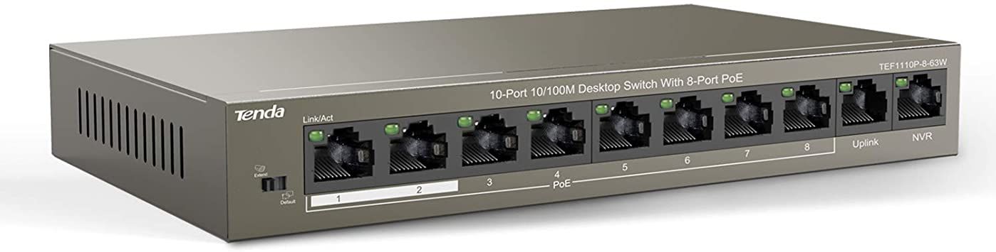 Switch Tenda TEF1110P-8-63W, 8 Port, 10/100 Mbps_2