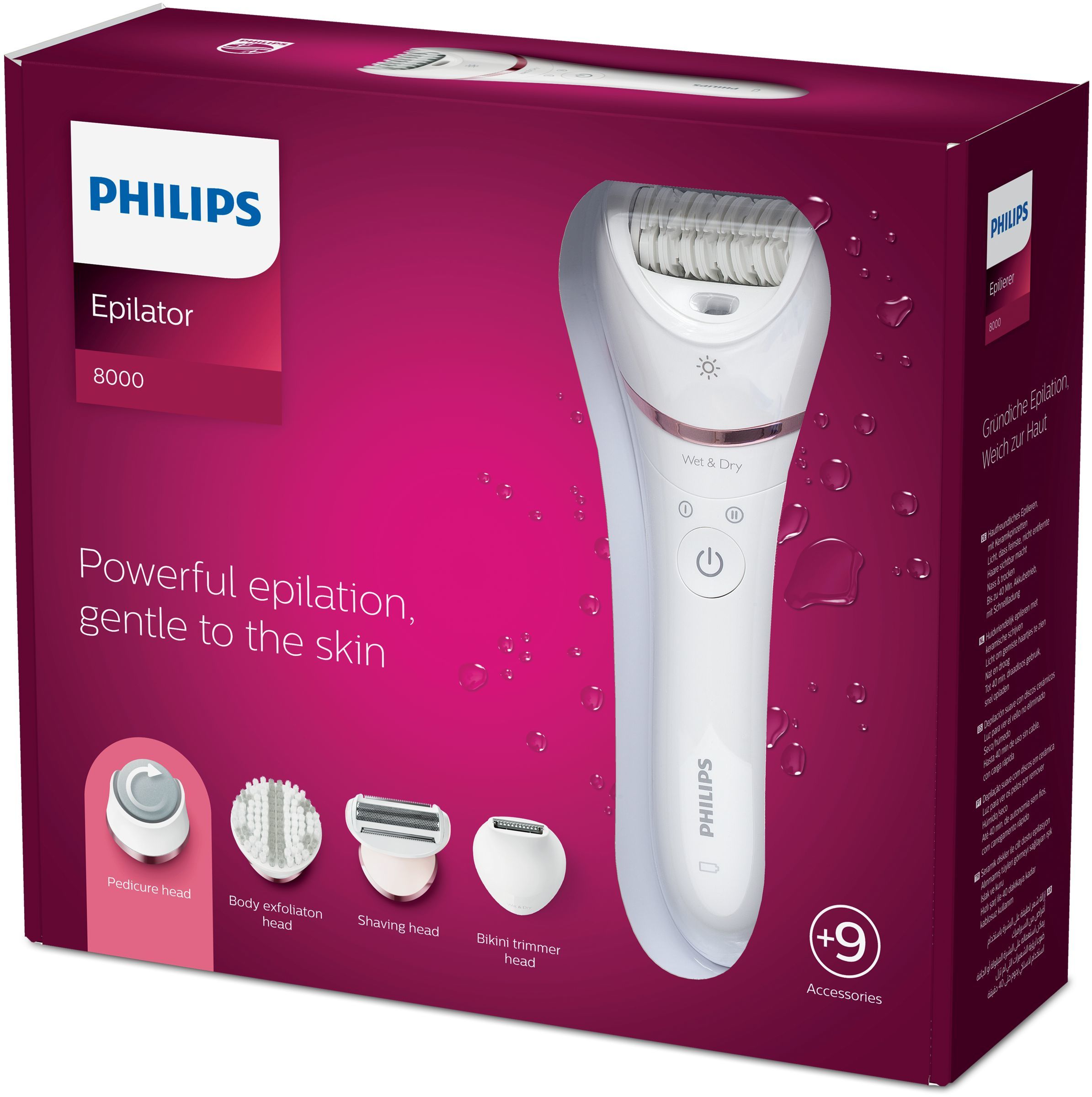 Philips BRE740/10 epilator Pink, White_2