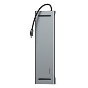 Adapter 11in1 Baseus Enjoyment, HUB USB-C to 2x HDMI, 3x USB 3.0, VGA, RJ45, USB-C PD, SD/microSD, 3.5mm jack_2