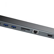 Adapter 11in1 Baseus Enjoyment, HUB USB-C to 2x HDMI, 3x USB 3.0, VGA, RJ45, USB-C PD, SD/microSD, 3.5mm jack_3