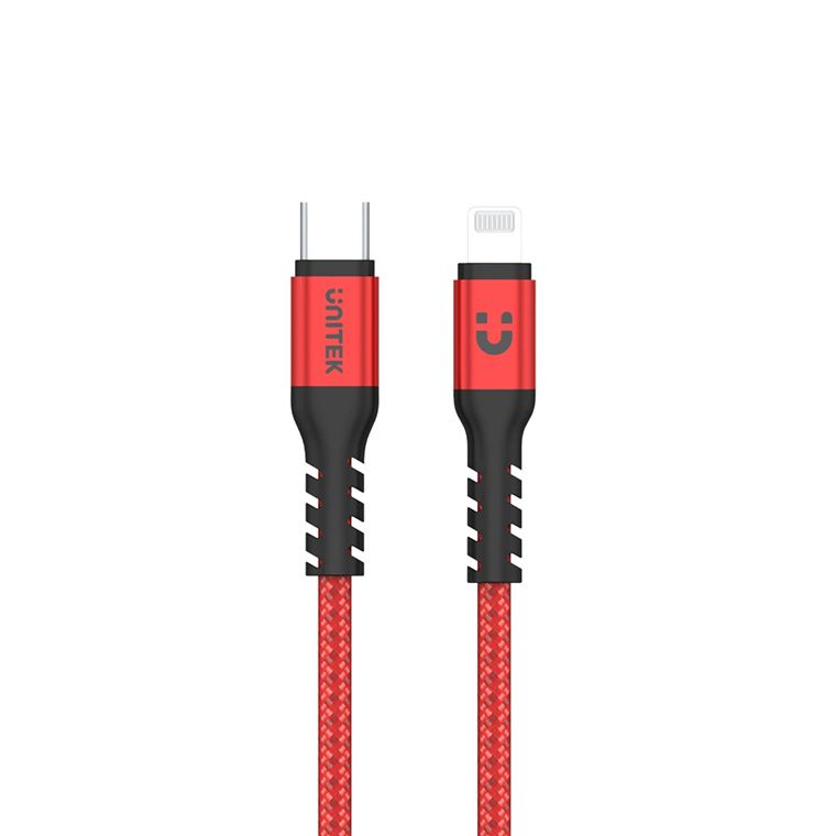 UNITEK C14060RD lightning cable 1 m Red_2