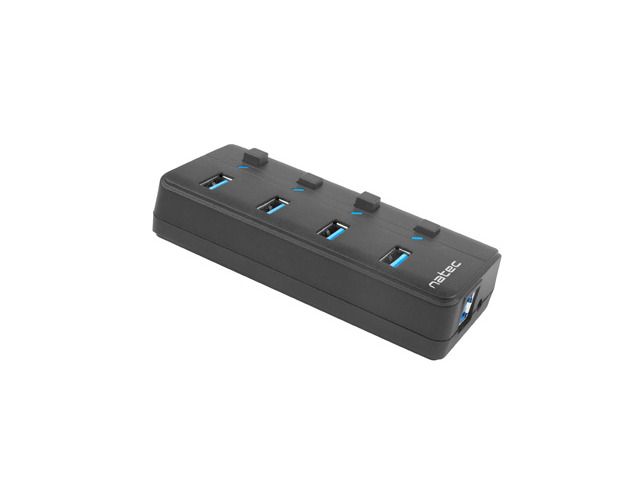 NATEC HUB USB 3.0 MANTIS 2 4-PORTS WITH SWITCH+POWER SUPPLY_4