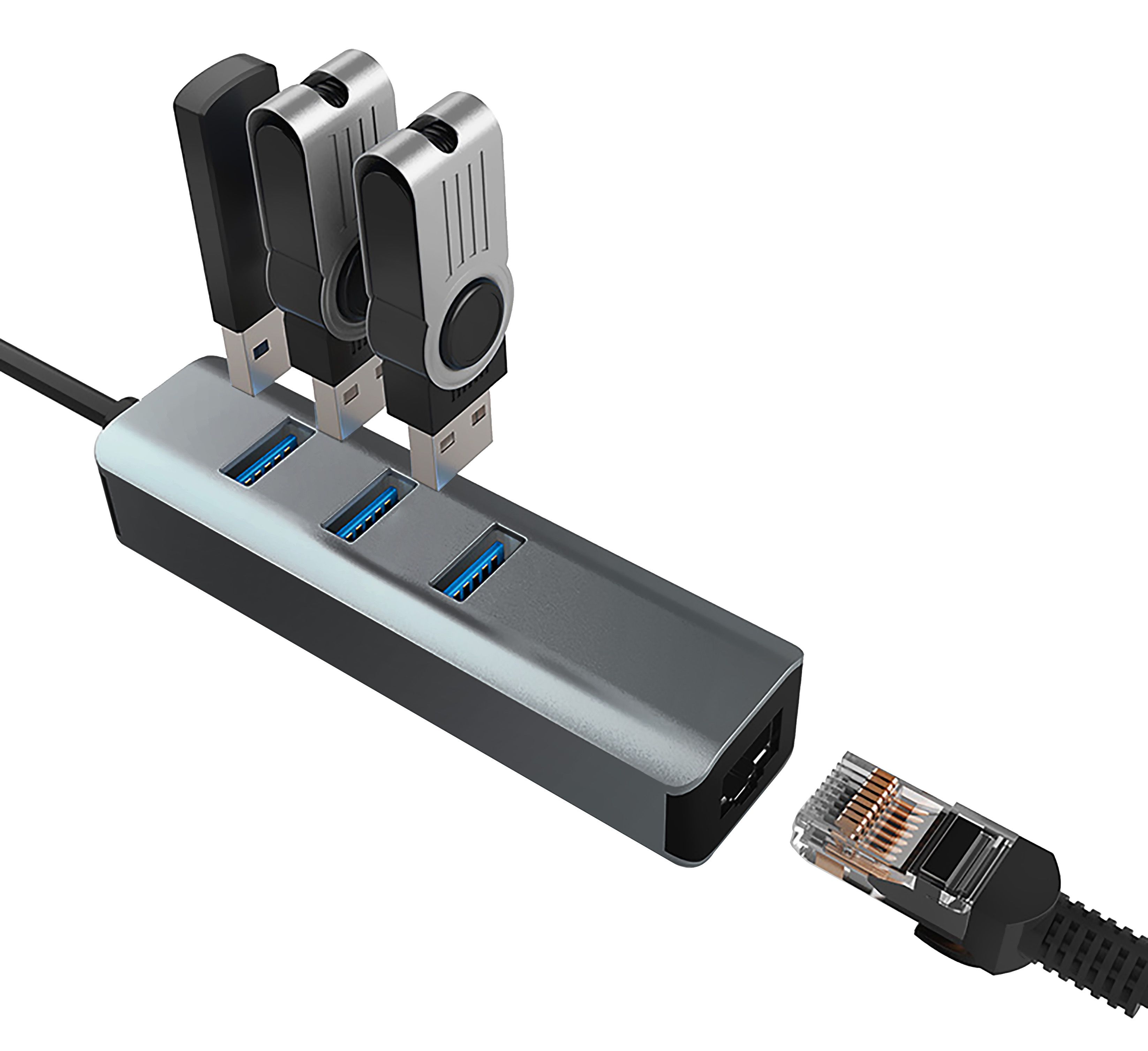 VAKOSS HUB USB 3.0 +RJ45 ETHERNET TC-4502X_2