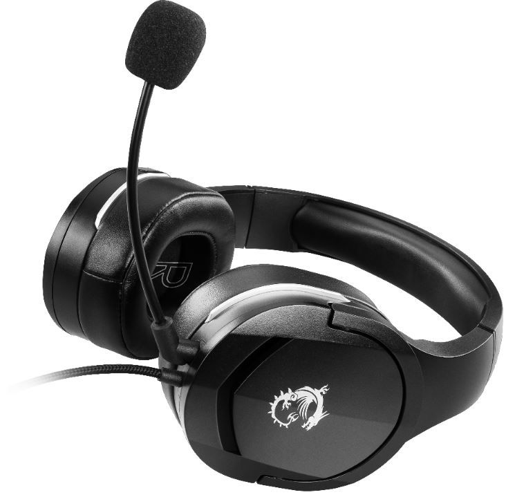 MSI IMMERSE GH20 Gaming Headset 'Black with Iconic Dragon Logo,_4