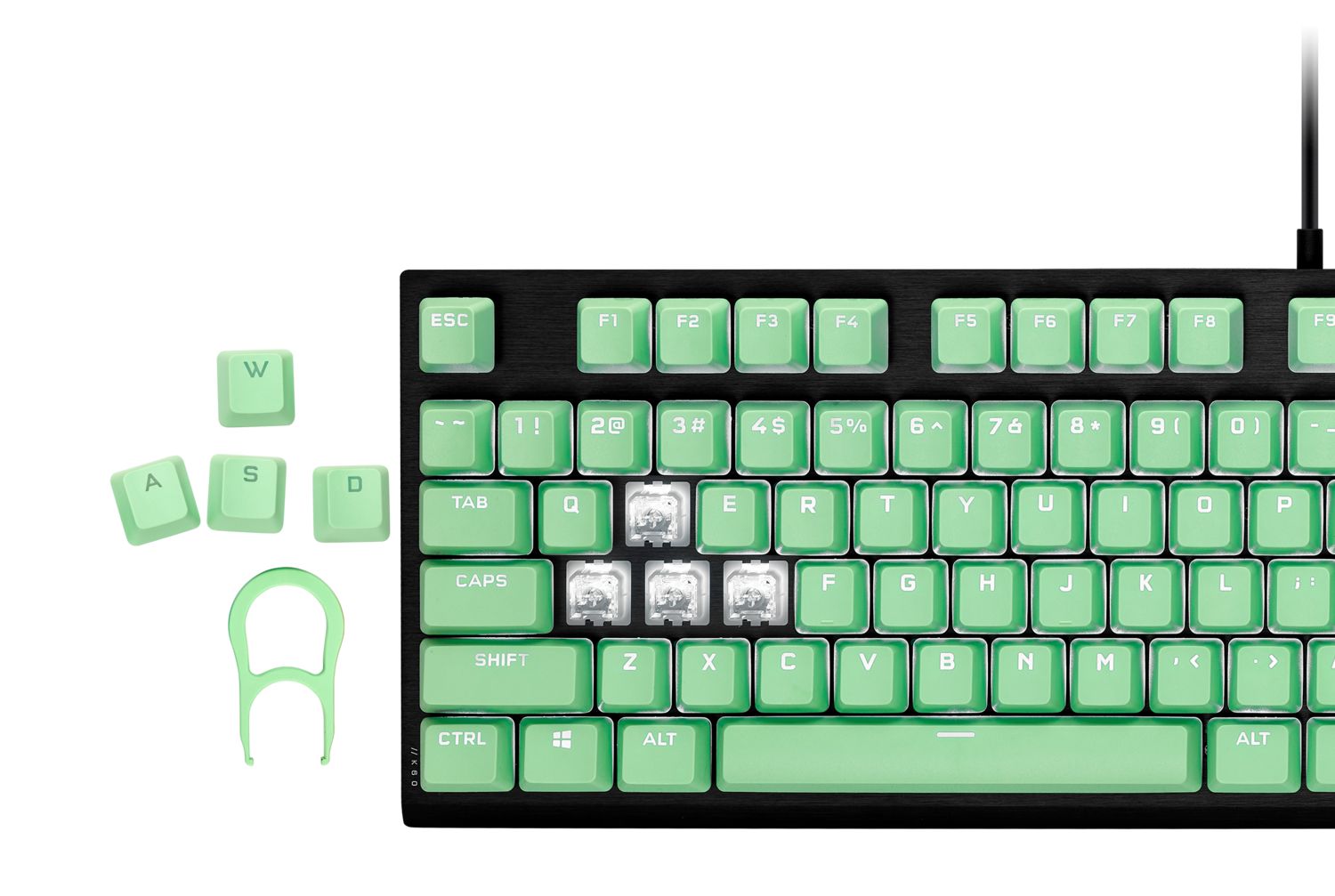 Razer Phantom Pudding Keycap Upgrade Set - White_17