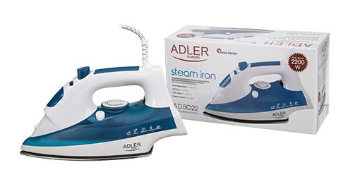 Adler AD 5022 Dry & Steam iron Ceramic soleplate Blue,White 2200 W_5