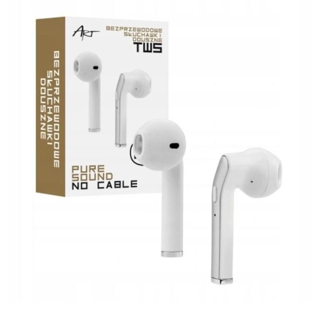 ART AP-TW-B2 Wireless In-ear Headphones Bluetooth (SLART AP-TW-B2) White, Silver_4