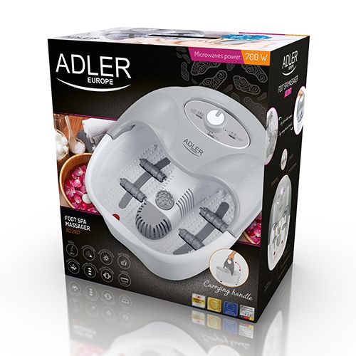 Adler AD 2167 massager Legs Grey, White_12