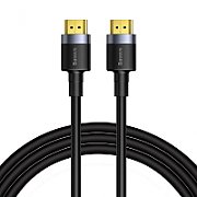 CABLU video Baseus Enjoyment, HDMI (T) la HDMI (T), rezolutie maxima 4K UHD (3840 x 2160) la 60 Hz, conectori auriti, 2m, gri 