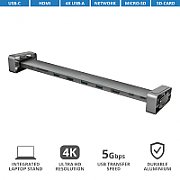 Adaptor Trust Dalyx 3-in-1 Multiport USB-C Adapter  Specifications General Height of main product (in mm) 11 mm Width of main product (in mm) 58 mm Depth of main product (in mm) 51 mm Total weight 38 g Weight of main unit 38 g Video Video input DisplayPort Video output HDMI HDMI version 1.4 CEC no_2