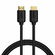 CABLU video Baseus HD Series, HDMI (T) la HDMI (T), rezolutie maxima 4K UHD (3840 x 2160) la 60 Hz, conectori auriti, 2m, negru 