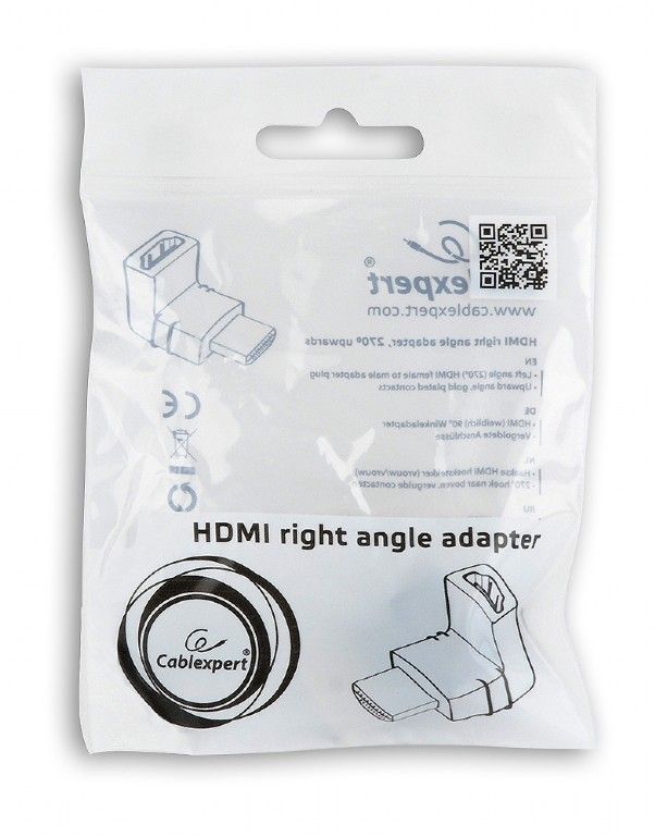 GEMBIRD A-HDMI270-FML Gembird Adaptor cu unghi drept HDMI, 270 Â° Ã®n sus_3