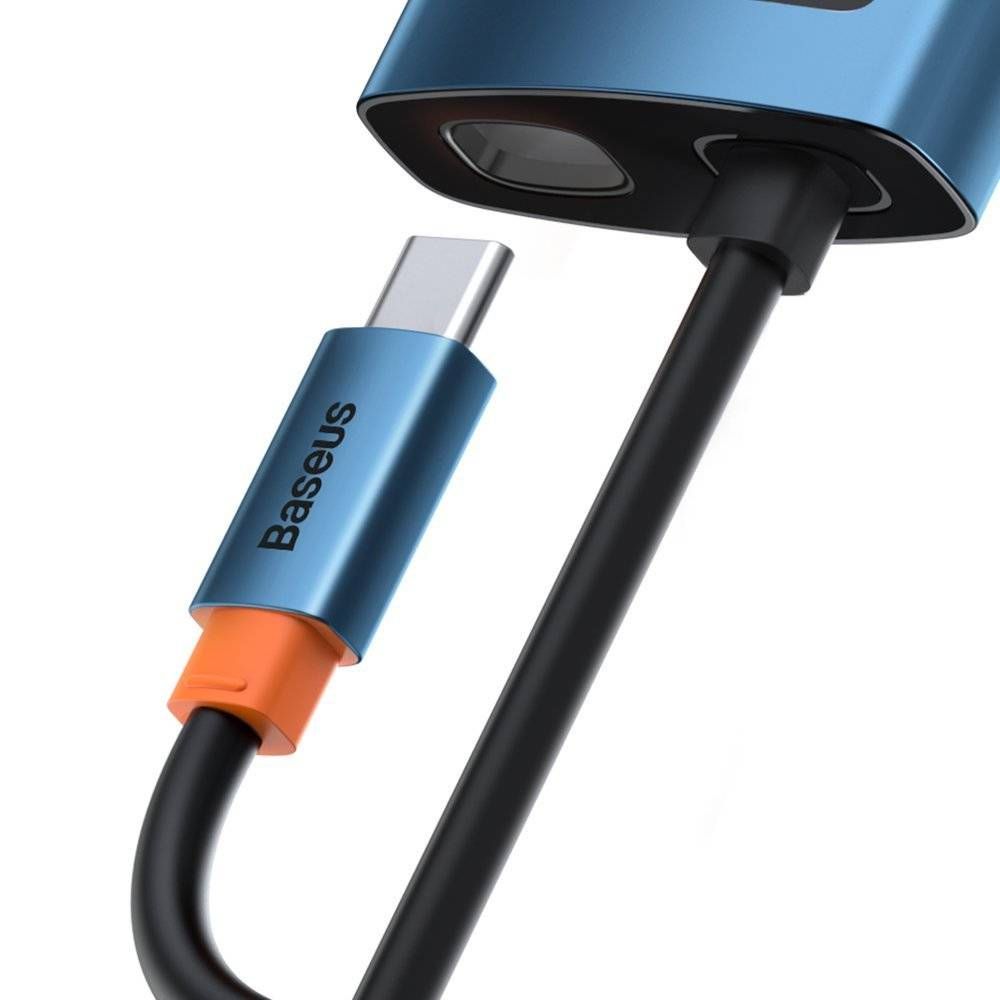 DOCKING Station Baseus Metal Gleam, conectare PC USB Type-C, USB 3.0 x 3, USB Type C x 1 PD 100W 5V / 9V / 14.5V / 20V 5A (Max.), HDMI x 1/4K/60Hz, LED, gri 