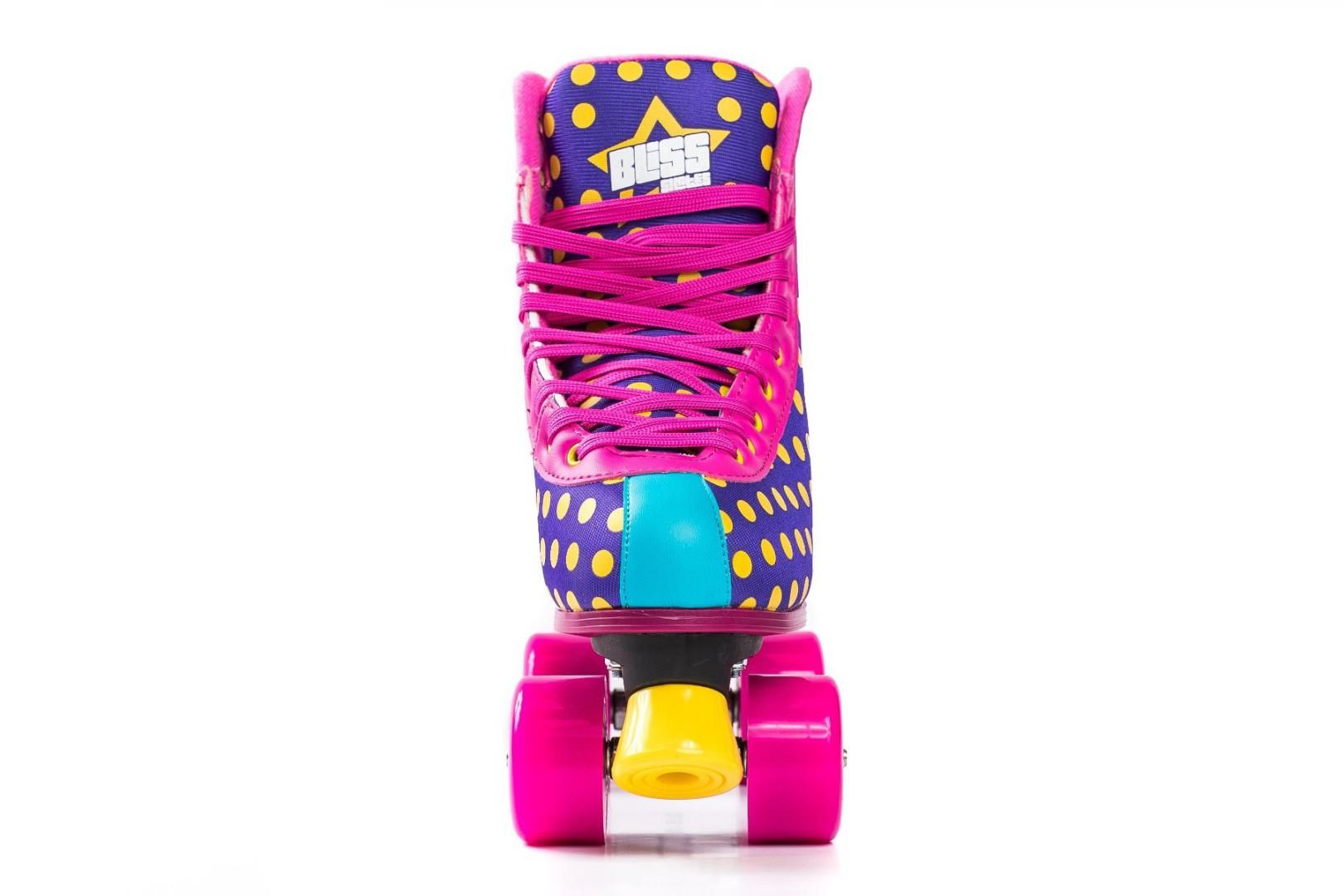 ROLE BLISS DOTS MAUVE, MASURA 41 EU, ROTI PU 58X32MM, RULMENTI ABEC 7, SASIU COMPOZIT PP, TRUCK ALUMINIU, CULOARE MOV_3