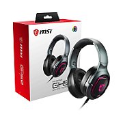 MSI IMMERSE GH50 7.1 Virtual Surround Sound RGB Gaming Headset 'Black with Ambient Dragon Logo, RGB Mystic Light, USB, inline audio controller, 40mm Drivers, detachable Mic'_3