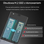 UNITEK S1206A SolidForce USB-C to PCIe/NVMe M.2 SSD 10Gbps Dual Bay Enclosure with Offline Clone_5