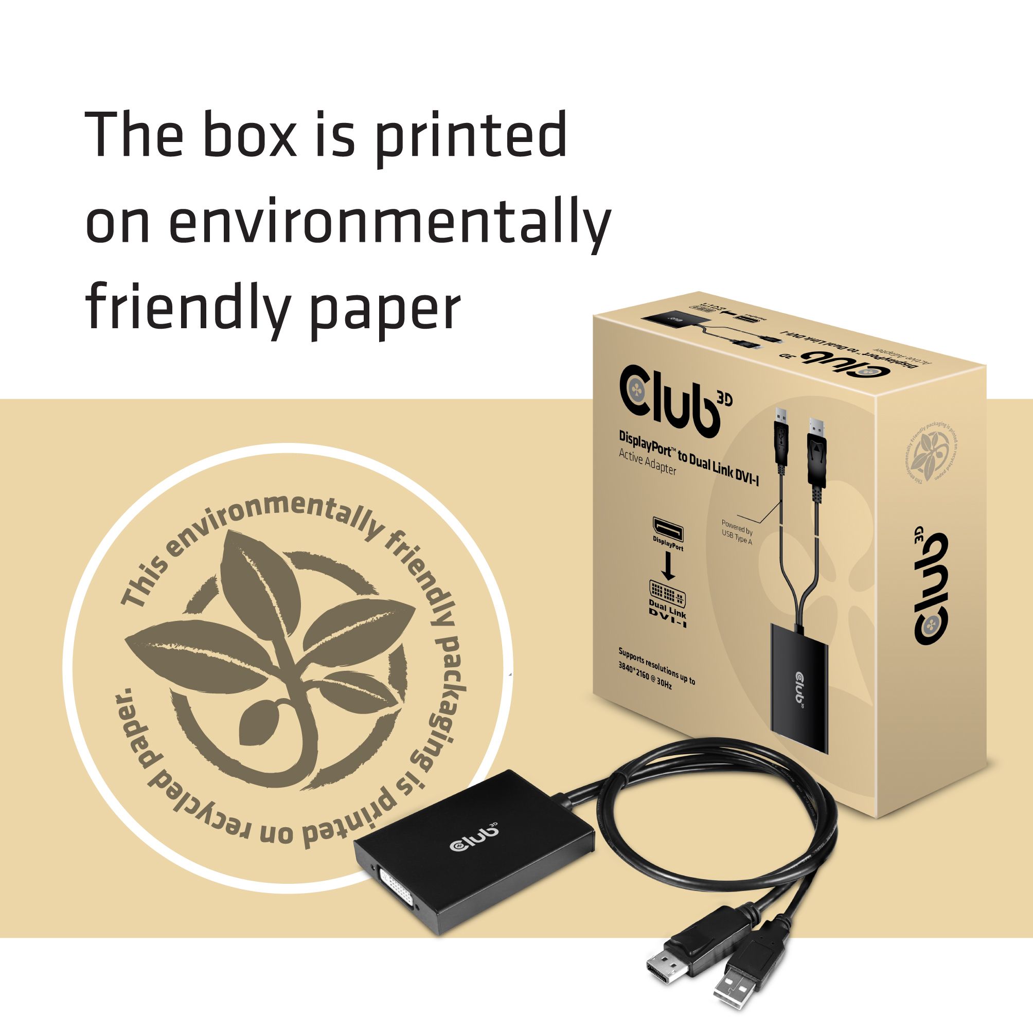 CLUB3D DisplayPort to Dual Link DVI-D HDCP ON version Active Adapter M/F_6