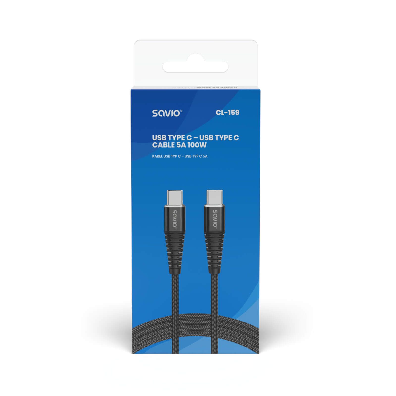 Savio CL-159 USB cable 1 m USB 2.0 USB C - USB C Black_2