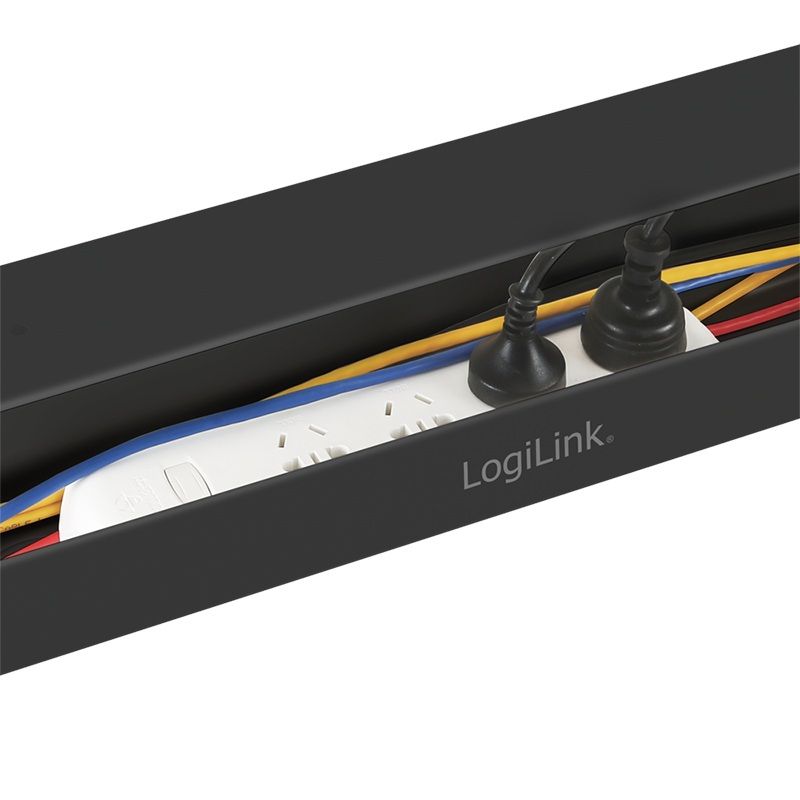 ORGANIZATOR cabluri LOGILINK, pentru gestionare cabluri, din otel, black, 