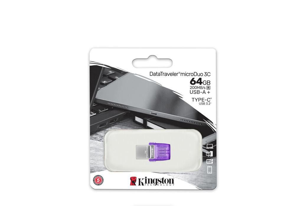 USB Flash Drive Kingston 64GB DT MicroDuo, USB 3.0, micro USB 3C_3