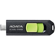 MEMORIE USB Type-C 3.2 ADATA 256 GB, retractabila, carcasa plastic, negru / verde 