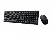 KIT wireless GENIUS, tastatura wireless 104 taste (slim) + mouse wireless 1000dpi, 3 butoane, black, „KM-8101