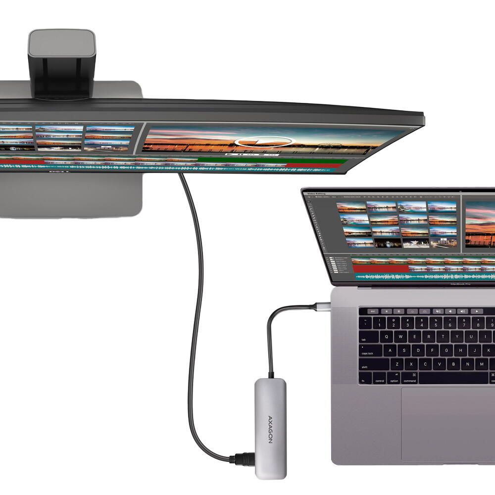 HMC-HCR3A USB-Hub, 3x USB-A + HDMI + SD/microSD, USB-C 3.2 Gen 1, 20 cm USB-C-Kabel_5