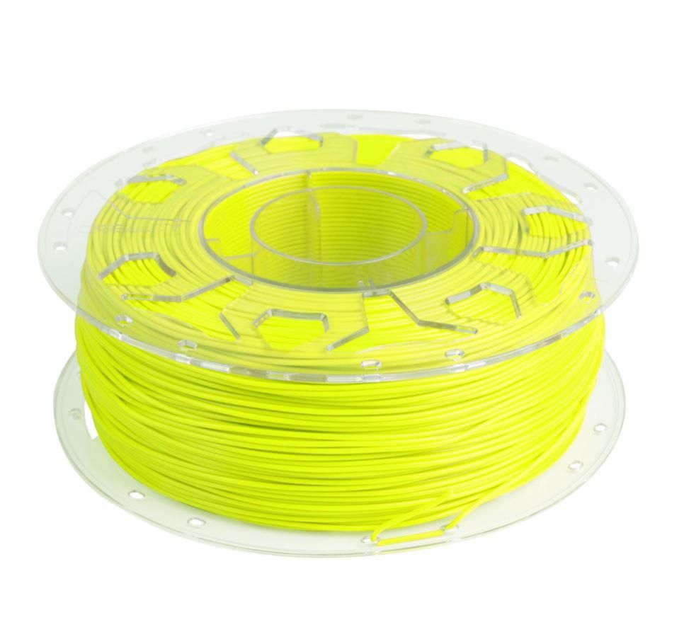 CREALITY CR PLA 3D Printer Filament, fluorescent yellow, Printing temperature: 190-220, Filament diameter: 1.75mm, Tensile strength: 60MPa, Size of filament wheel: Diameter 200mm, height 66mm, hole diameter 56mm. Utilizare: pana la 6 luni de la deschiderea ambalajului._3