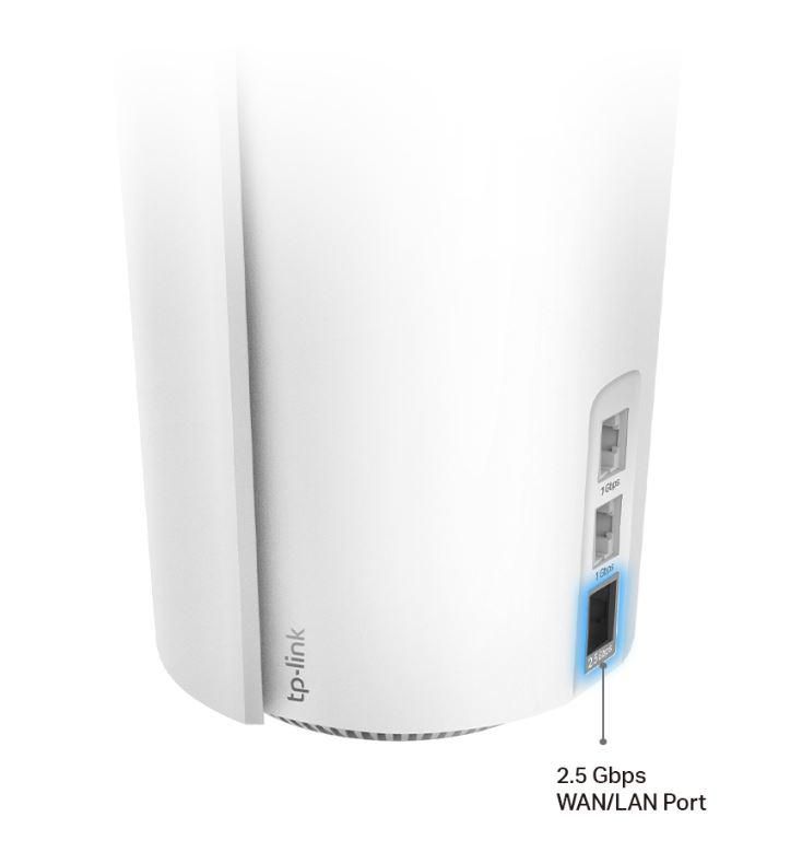 TP-Link AX7800 whole home mesh Wi-Fi 6 Tri-Band System, Deco X95(2- pack); Standarde Wireless: IEEE 802.11ax/ac/n/a 5 GHz (1), IEEE 802.11ax/ac/n/a 5 GHz (2), IEEE 802.11ax/n/b/g 2.4 GHz, viteza wireless: 5 GHz (1): 4804 Mbps, 5 GHz (2): 2402 Mbps, 2.4 GHz: 574 Mbps, Acoperire: 4-6 camere (2-pack)_2
