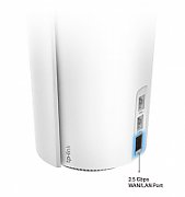 TP-Link AX7800 whole home mesh Wi-Fi 6 Tri-Band System, Deco X95(2- pack); Standarde Wireless: IEEE 802.11ax/ac/n/a 5 GHz (1), IEEE 802.11ax/ac/n/a 5 GHz (2), IEEE 802.11ax/n/b/g 2.4 GHz, viteza wireless: 5 GHz (1): 4804 Mbps, 5 GHz (2): 2402 Mbps, 2.4 GHz: 574 Mbps, Acoperire: 4-6 camere (2-pack)_2