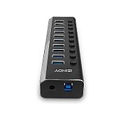Hub Lindy cu 10 porturi USB, cu buton On/Off,_3