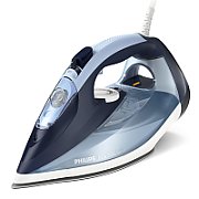 Fier de calcat Philips Azur DST7020/20, 2800W, debit de abur continuu de 50g/min si jet de abur de 250 g, talpa SteamGlide Plus, rezervor de 300ml si sistem de curatare automata cu rezervor integrat pentru calcar, albastru_1