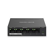MERCUSYS DESKTOP SWITCH 5PORT MS105GP POE, Interfata: 5 x 5× 10/100/1000 Mbps RJ45 ports, 4 x POE, PoE Power Budget: 65 W, Standarde si protocoale: IEEE 802.3x Flow Control, dimensiuni: 99.8*98*25mm,_1