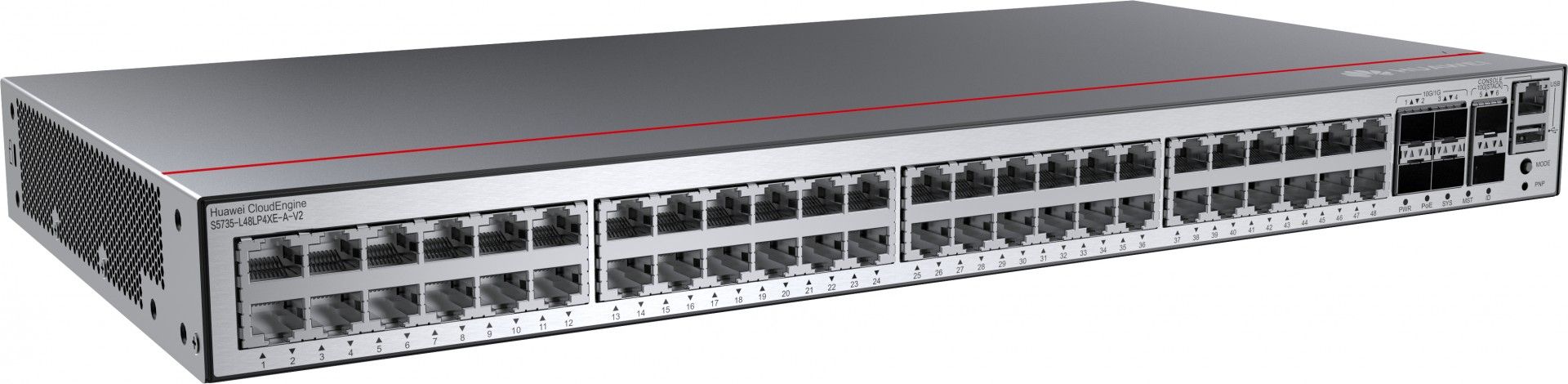 Huawei Switch S5735-L48LP4XE-A-V2 (48*GE ports, 4*10GE SFP+ ports, 2*12GE stack ports, PoE+, AC power) + license L-MLIC-S57L (98012052)_3
