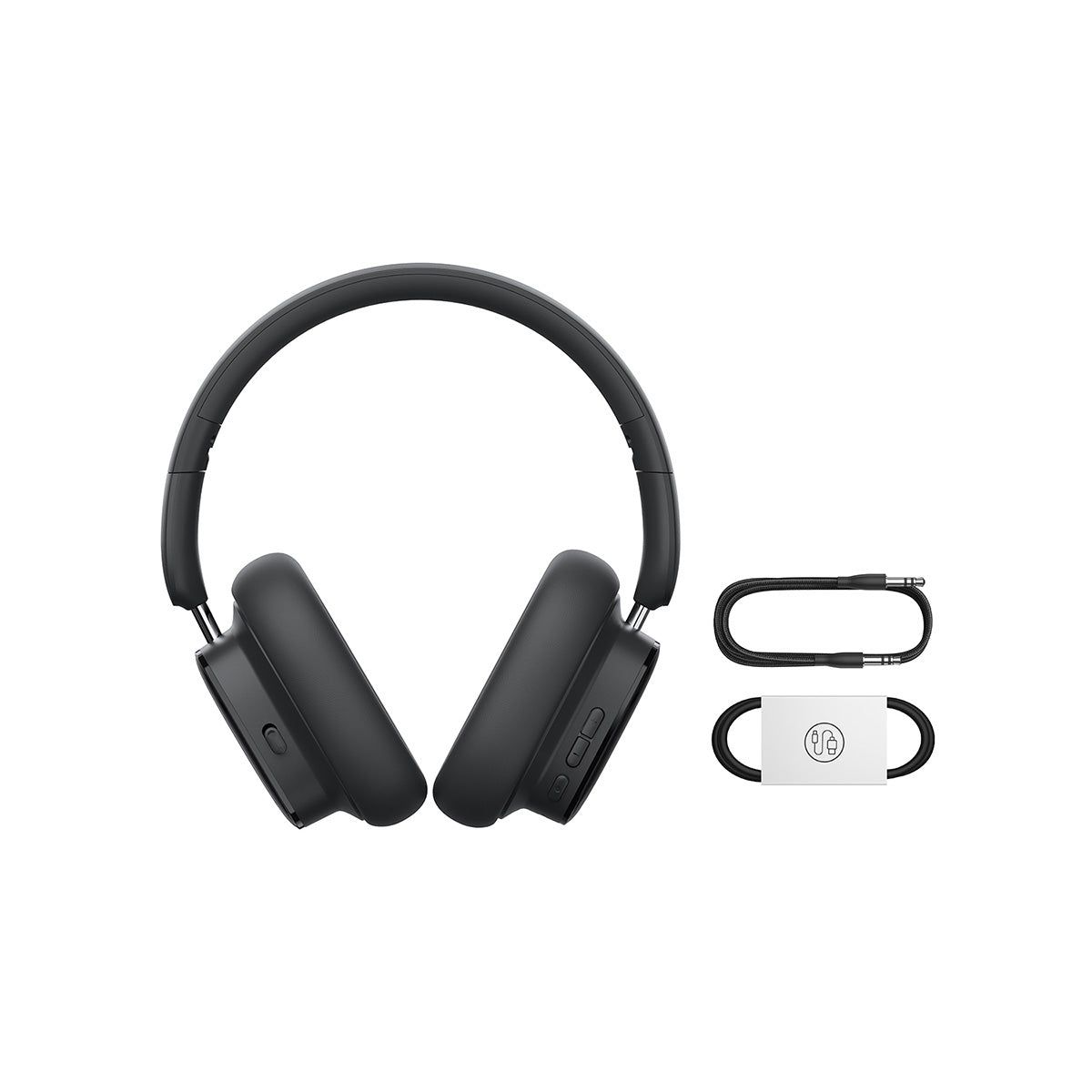 CASTI Baseus Bowie H1i, pt smartphone, wireless, bluetooth 5.3, microfon pe casca, noise cancelation, Hi-Res Sound, 100 ore viata baterie, negru 